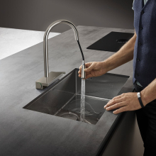 hansgrohe Aquno Select M81 Einhebel-Küchenmischer 170, Ausziehbrause, 3jet, sBox, Edelstahl Finish