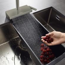 hansgrohe Aquno Select M81 Einhebel-Küchenmischer 170, Ausziehbrause, 3jet, sBox, Edelstahl Finish