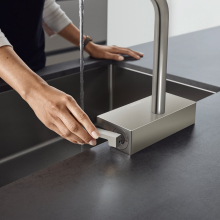hansgrohe Aquno Select M81 Einhebel-Küchenmischer 250, Ausziehauslauf, 2jet, Edelstahl Finish
