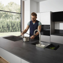 hansgrohe Aquno Select M81 Einhebel-Küchenmischer 170, Ausziehbrause, 3jet, Edelstahl Finish