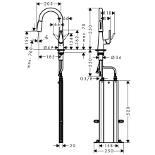 hansgrohe Talis M51 Einhebel-Küchenmischer 160, Ausziehbrause, 2jet, sBox, Chrom