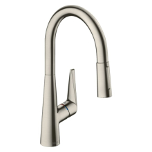 hansgrohe Talis M51 Einhebel-Küchenmischer 200, Ausziehbrause, 2jet, sBox, Edelstahl Finish