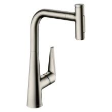 hansgrohe Talis Select M51 Einhebel-Küchenmischer 300, Ausziehbrause, 2jet, sBox, Edelstahl Finish