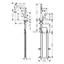 hansgrohe Talis Select M51 Einhebel-Küchenmischer 220, Ausziehbrause, 2jet, sBox, Edelstahl Finish