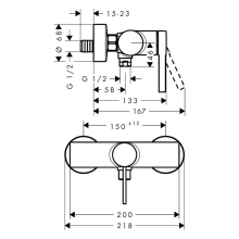 hansgrohe Zesis S Einhebel-Brausemischer Aufputz, Chrom