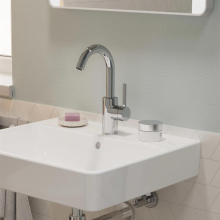 hansgrohe Zesis S Einhebel-Waschtischmischer 210 CoolStart mit Schwenkauslauf ohne Ablaufgarnitur, Chrom