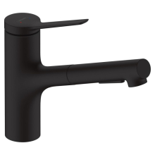 hansgrohe Zesis M33 Einhebel-Küchenmischer, 150, Ausziehbrause, 2jet, Mattschwarz