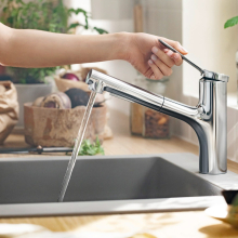 hansgrohe Zesis M33 Einhebel-Küchenmischer 150, Ausziehbrause, 2jet, sBox lite, Chrom