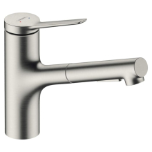 hansgrohe Zesis M33 Einhebel-Küchenmischer 150, Ausziehbrause, 2jet, sBox lite, Edelstahl Finish