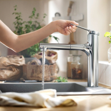 hansgrohe Zesis M33 Einhebel-Küchenmischer 160, Ausziehbrause, 2jet, sBox lite, Chrom
