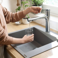 hansgrohe Zesis M33 Einhebel-Küchenmischer 160, Ausziehbrause, 2jet, sBox lite, Chrom