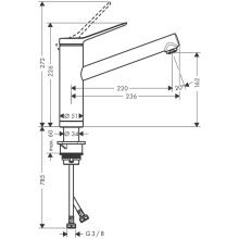 hansgrohe Zesis M33 Einhebel-Küchenmischer 160, Vorfenstermontage, 1jet, Chrom