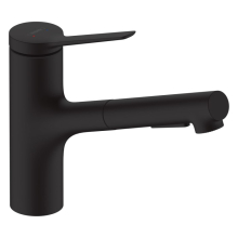 hansgrohe Zesis M33 Einhebel-Küchenmischer 150, Metall Ausziehbrause, 2jet, Mattschwarz