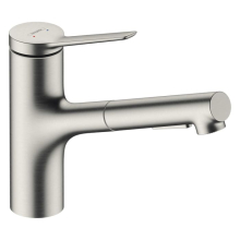hansgrohe Zesis M33 Einhebel-Küchenmischer 150, Metall Ausziehbrause, 2jet, Edelstahl Finish