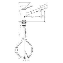 hansgrohe Zesis M33 Einhebel-Küchenmischer 150, Metall Ausziehbrause, 2jet, Edelstahl Finish