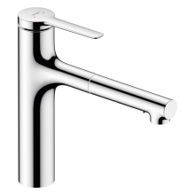 hansgrohe Zesis M33 Einhebel-Küchenmischer 160, Metall Ausziehbrause, 2jet, sBox, Chrom