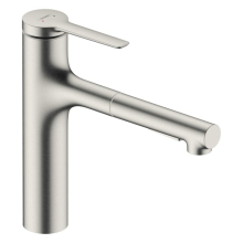 hansgrohe Zesis M33 Einhebel-Küchenmischer 160, Metall Ausziehbrause, 2jet, sBox, Edelstahl Finish