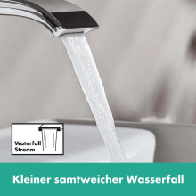 hansgrohe Vivenis Einhebel-Waschtischmischer 80 CoolStart mit Zugstangen-Ablaufgarnitur, Chrom