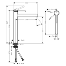 hansgrohe Vivenis 3-Loch Waschtischarmatur 90 mit...