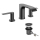 hansgrohe Vivenis 3-Loch Waschtischarmatur 90 mit Zugstangen-Ablaufgarnitur, Brushed Black Chrome