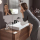 hansgrohe Vivenis 3-Loch Waschtischarmatur 90 mit Zugstangen-Ablaufgarnitur, Mattschwarz