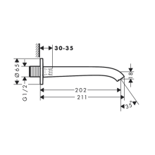hansgrohe Vivenis Wanneneinlauf, Brushed Bronze