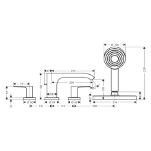 hansgrohe Vivenis 4-Loch Wannenrandarmatur mit sBox, Mattweiß