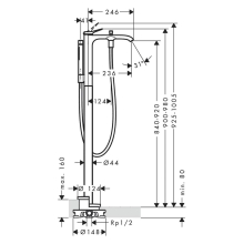 hansgrohe Vivenis Einhebel-Wannenmischer bodenstehend, Chrom