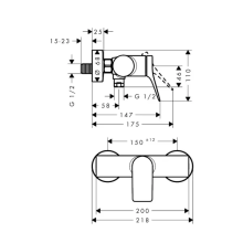hansgrohe Vivenis Einhebel-Brausemischer Original Aufputz, Brushed Bronze