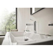 hansgrohe Finoris Einhebel-Waschtischmischer 100 mit Push-Open Ablaufgarnitur, Chrom