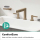 hansgrohe Finoris 3-Loch Waschtischarmatur 110 mit Push-Open Ablaufgarnitur, Brushed Bronze