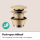 hansgrohe Finoris 3-Loch Waschtischarmatur 110 mit Push-Open Ablaufgarnitur, Brushed Bronze