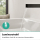 hansgrohe Finoris 3-Loch Waschtischarmatur 110 mit Push-Open Ablaufgarnitur, Brushed Black Chrome