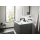 hansgrohe Finoris 3-Loch Waschtischarmatur 110 mit Push-Open Ablaufgarnitur, Mattschwarz
