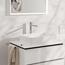 hansgrohe Finoris Einhebel-Waschtischmischer 260 CoolStart für Aufsatzwaschtische mit Push-Open Ablaufgarnitur, Chrom