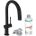 hansgrohe Aqittura M91 FilterSystem 210, Ausziehauslauf, 1jet, Starter Set, Mattschwarz