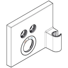 hansgrohe Rosette für Thermostatfertigset mit Handbrausenhalter, Chrom