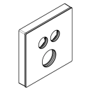 hansgrohe Rosette 155 / 155 mm, Weiß/Chrom
