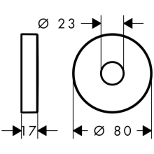 hansgrohe Rosette für Brausearm D23, Chrom