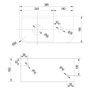 Kronenbach Stone Handwaschbecken 38 x 19 cm Becken links...