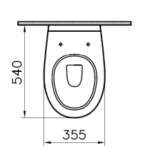 Vitra C100 Wand-Tiefspül-WC 60mm mehr Sitzhöhe weiß
