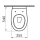 Vitra C100 Wand-Tiefspül-WC 60mm mehr Sitzhöhe weiß