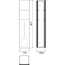 emco asis 2.0 WC-Modul, optiwhite Unterputz, 811 mm, Türanschlag rechts