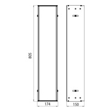 emco asis Einbaurahmen (150) für UP-Module mit 809mm Höhe