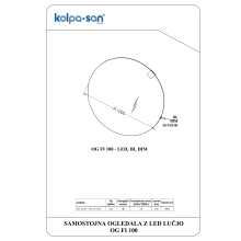 Kolpa SPIEGEL/ZUBEHÖR Runder Spiegel mit LED-Leuchte OG FI100, LED,IR,DIM