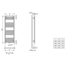 Zehnder O100 Badheizkörper 1400x600mm weiß (RAL 9016)