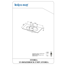 Kolpa STORIA Waschbecken US 80/KERROCK Waschbecken STORIA
