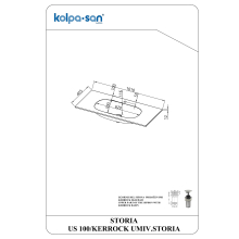 Kolpa STORIA Waschbecken US 100/KERROCK Waschbecken STORIA