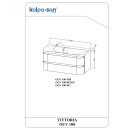 Kolpa VITTORIA Schrank mit Waschbecken OUV 100 BE