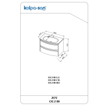 Kolpa JOY Schrank mit Waschbecken OUJ 80 CR